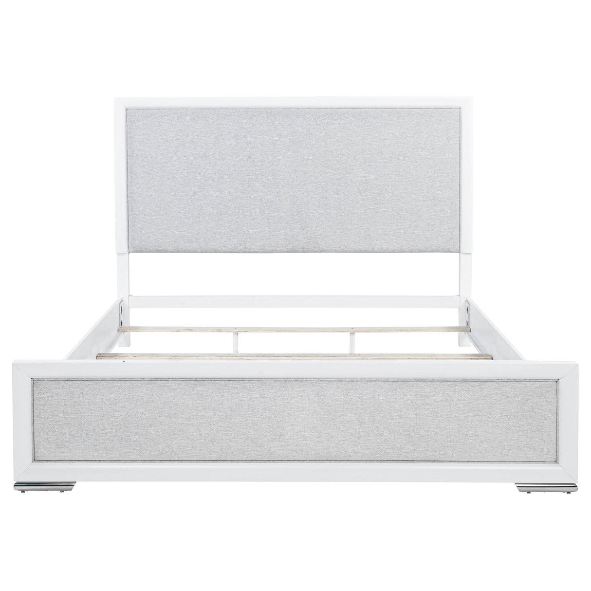 Gracemont Gray and White 57-inch Eastern King Panel Bed from Coaster - Luna Furniture
