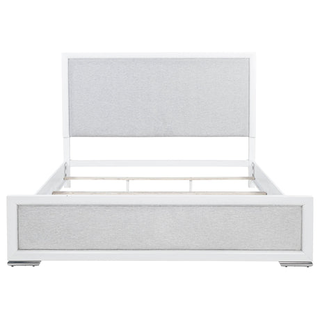 Gracemont Gray and White 57-inch Eastern King Panel Bed from Coaster - Luna Furniture