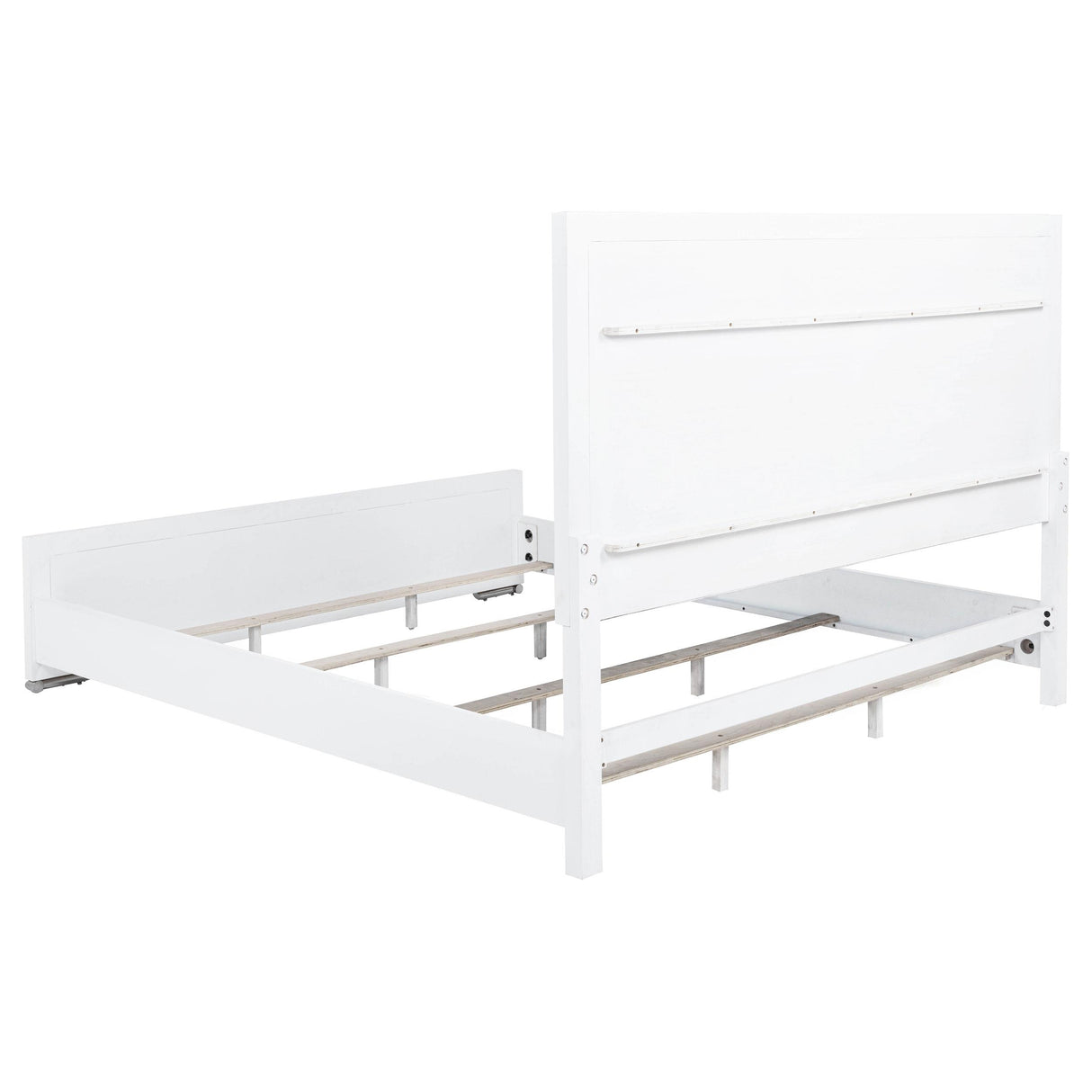 Gracemont Gray and White 57-inch Eastern King Panel Bed from Coaster - Luna Furniture