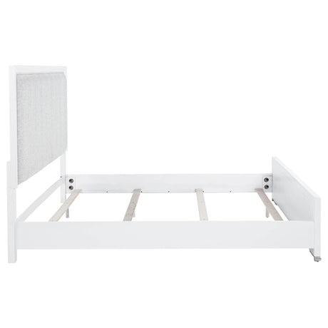 Gracemont Gray and White 57-inch Eastern King Panel Bed from Coaster - Luna Furniture