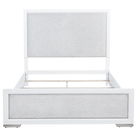 Gracemont Gray and White 57-inch Queen Panel Bed from Coaster - Luna Furniture
