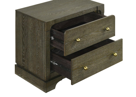 Gran Park Dark Cocoa 2-Drawer Nightstand from Coaster - Luna Furniture