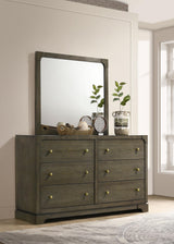 Gran Park Dark Cocoa 6-Drawer Dresser and Mirror from Coaster - Luna Furniture