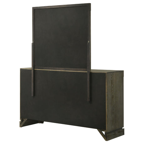 Gran Park Dark Cocoa 6-Drawer Dresser and Mirror from Coaster - Luna Furniture