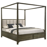 Gran Park Dark Cocoa California King Four Poster Canopy Bed from Coaster - Luna Furniture