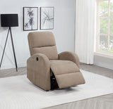Grant Camel Fabric Upholstered Power Recliner Chair from Coaster - Luna Furniture