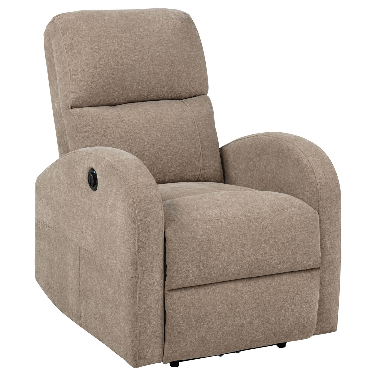 Grant Camel Fabric Upholstered Power Recliner Chair from Coaster - Luna Furniture