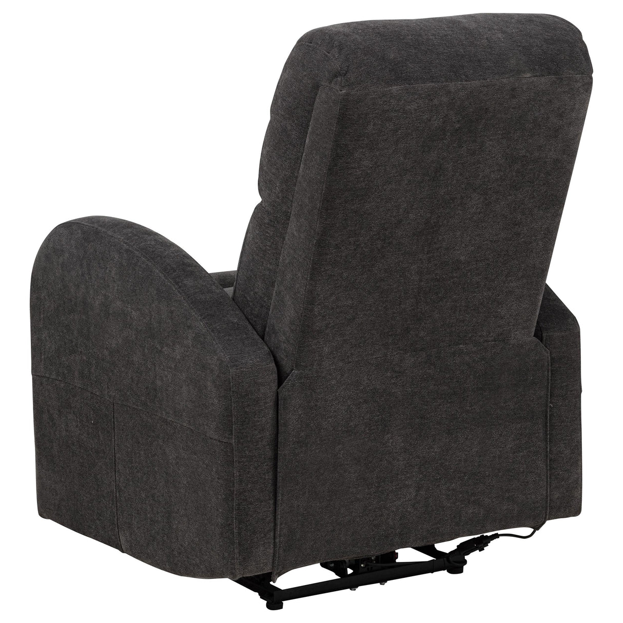 Grant Charcoal Gray Fabric Upholstered Power Recliner Chair from Coaster - Luna Furniture