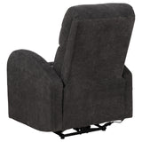 Grant Charcoal Gray Fabric Upholstered Power Recliner Chair from Coaster - Luna Furniture