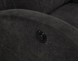 Grant Charcoal Gray Fabric Upholstered Power Recliner Chair from Coaster - Luna Furniture