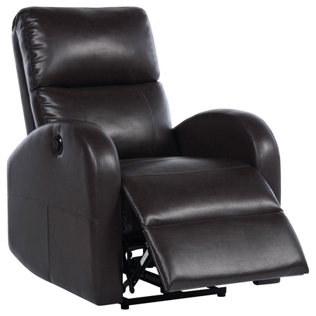 Grant Brown Upholstered Power Recliner Chair from Coaster - Luna Furniture