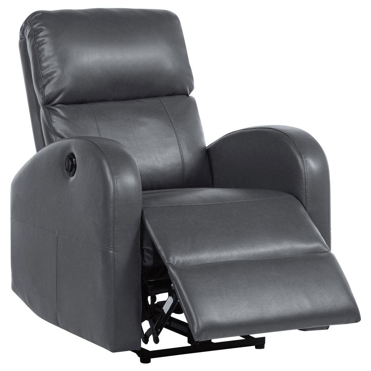Grant Gray Upholstered Power Recliner Chair from Coaster - Luna Furniture