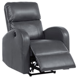 Grant Gray Upholstered Power Recliner Chair from Coaster - Luna Furniture