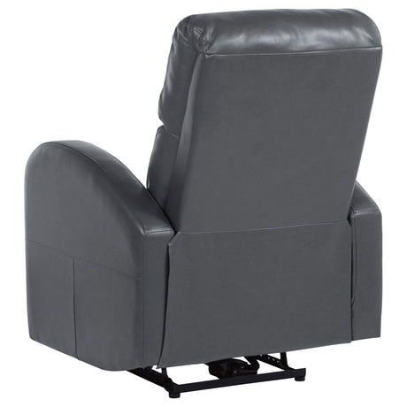 Grant Gray Upholstered Power Recliner Chair from Coaster - Luna Furniture