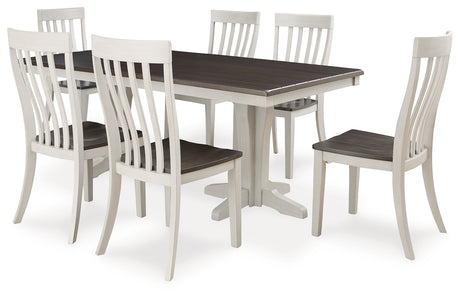Darborn Gray/Brown Dining Table and 6 Chairs from Ashley - Luna Furniture
