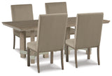 Chrestner Gray Dining Table and 4 Chairs from Ashley Furniture - Luna Furniture