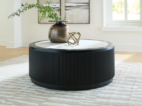 Grayman Black Coffee Table from Ashley - Luna Furniture