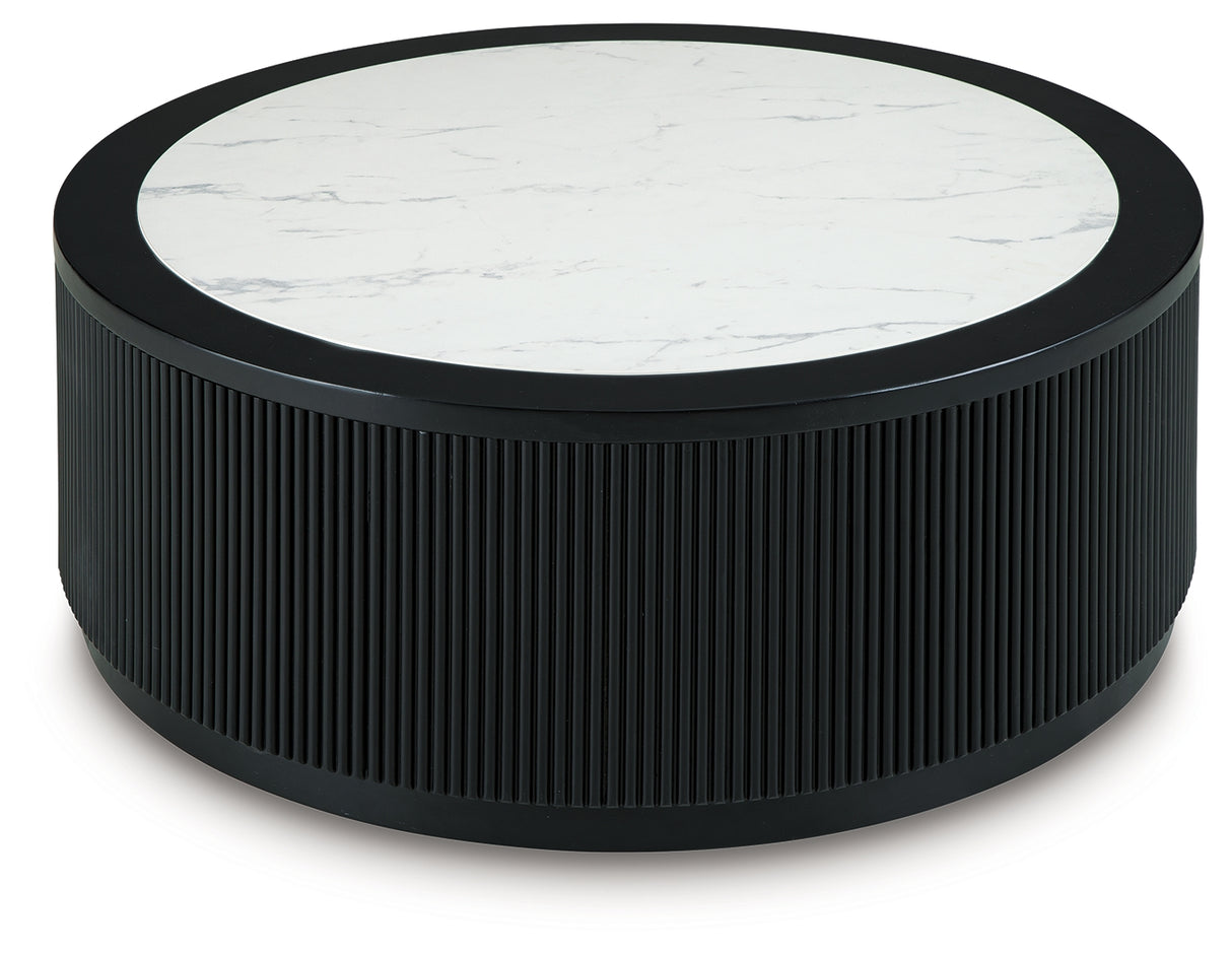Grayman Black Coffee Table from Ashley - Luna Furniture