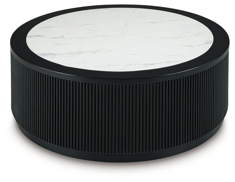 Grayman Black Coffee Table from Ashley - Luna Furniture