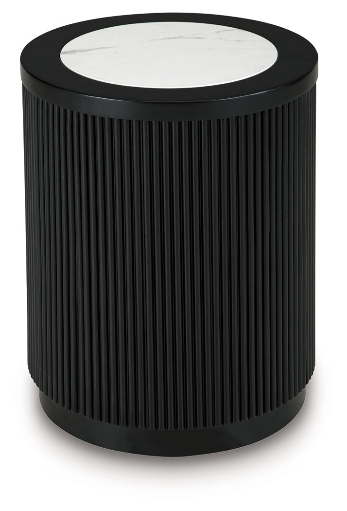 Grayman Black End Table from Ashley - Luna Furniture