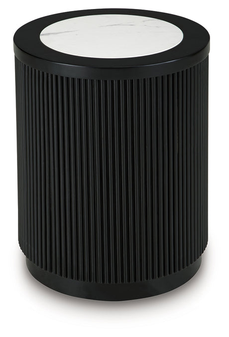 Grayman Black End Table from Ashley - Luna Furniture
