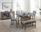 Grayson 6-Piece Marble Top Counter Storage Dining Set from Steve Silver - Luna Furniture
