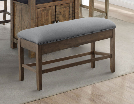 Grayson 6-Piece Marble Top Counter Storage Dining Set from Steve Silver - Luna Furniture