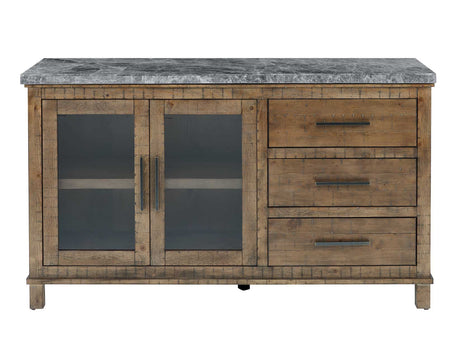 Grayson 6-Piece Marble Top Counter Storage Dining Set from Steve Silver - Luna Furniture