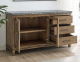 Grayson 6-Piece Marble Top Counter Storage Dining Set from Steve Silver - Luna Furniture