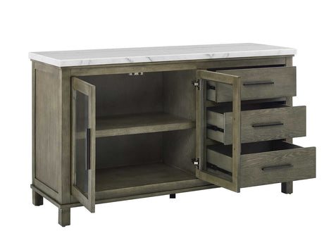 Grayson Server, White Marble Top from Steve Silver - Luna Furniture