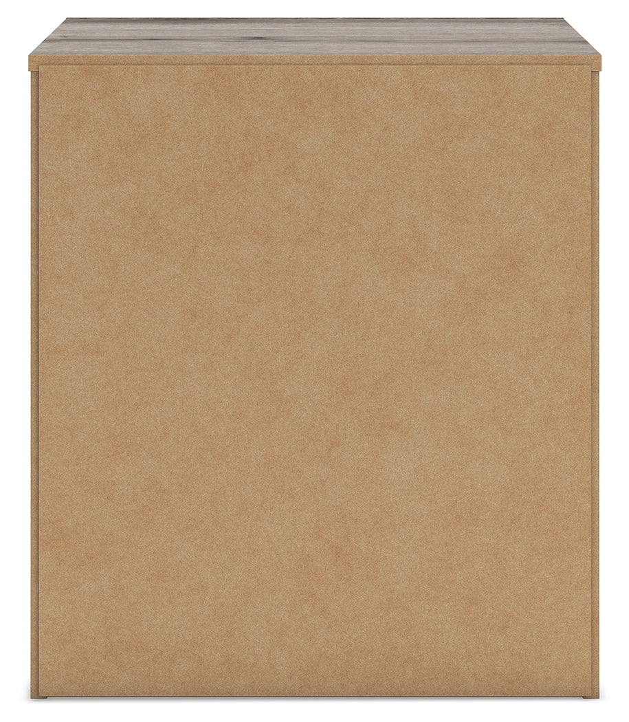 Graystorm Full Panel Bed with Mirrored Dresser and Nightstand in Brown Gray from Ashley - Luna Furniture