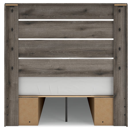 Graystorm Full Panel Bed with Storage with Dresser in Brown Gray from Ashley - Luna Furniture
