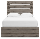 Graystorm Full Panel Bed with Storage with Mirrored Dresser, Chest and Nightstand in Brown Gray from Ashley - Luna Furniture
