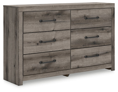 Graystorm King Panel Bed with Dresser and Nightstand in Brown Gray from Ashley - Luna Furniture
