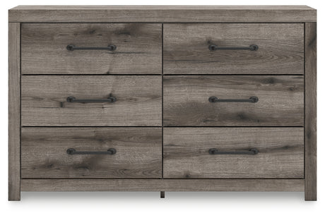 Graystorm Brown Gray King Panel Bed with Dresser from Ashley Furniture - Luna Furniture