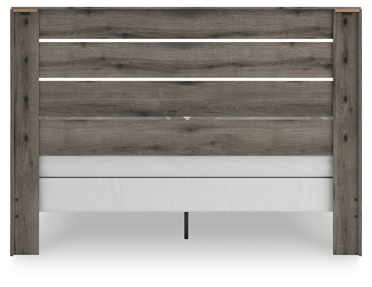 Graystorm Brown Gray King Panel Bed with Dresser from Ashley Furniture - Luna Furniture