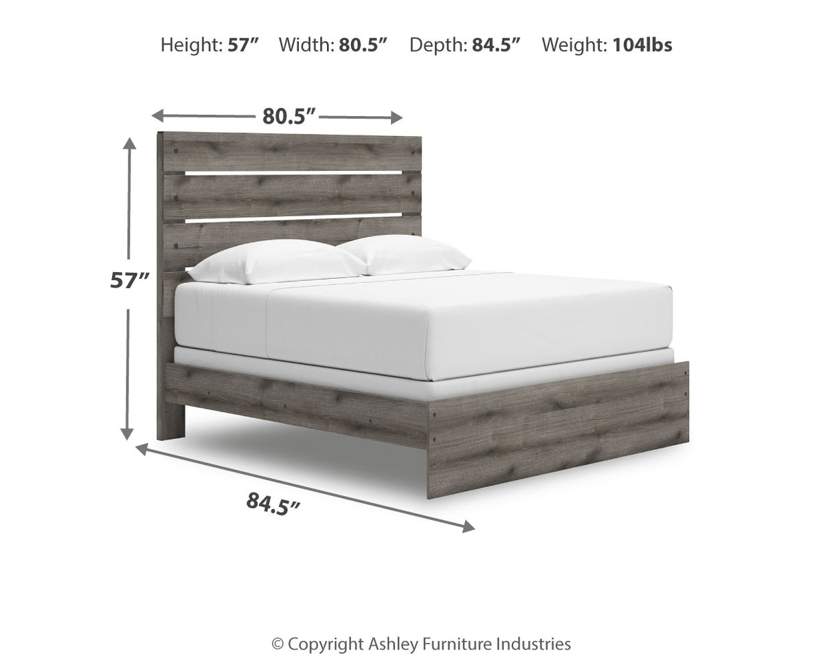 Graystorm Brown Gray King Panel Bed with Dresser from Ashley Furniture - Luna Furniture