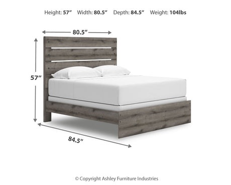 Graystorm Brown Gray King Panel Bed with Dresser from Ashley Furniture - Luna Furniture
