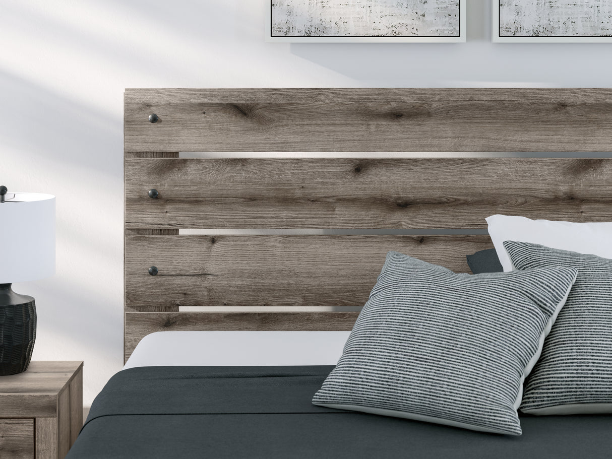 Graystorm Brown Gray King Panel Bed with Dresser from Ashley Furniture - Luna Furniture