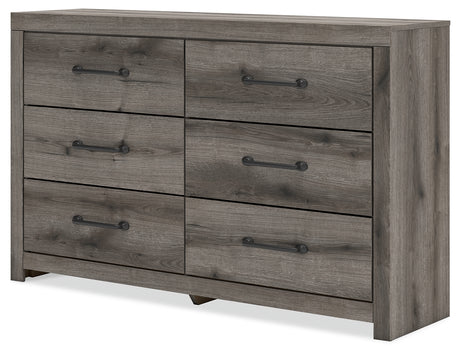 Graystorm Brown Gray King Panel Bed with Dresser from Ashley Furniture - Luna Furniture