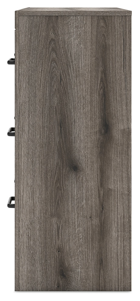 Graystorm Queen Panel Bed with Dresser and Nightstand in Brown Gray from Ashley - Luna Furniture