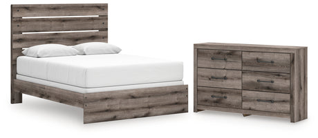 Graystorm Queen Panel Bed with Dresser in Brown Gray from Ashley - Luna Furniture
