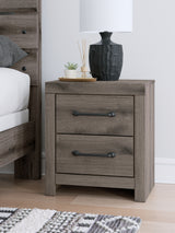 Graystorm Queen Panel Bed with Mirrored Dresser and 2 Nightstands in Brown Gray from Ashley - Luna Furniture