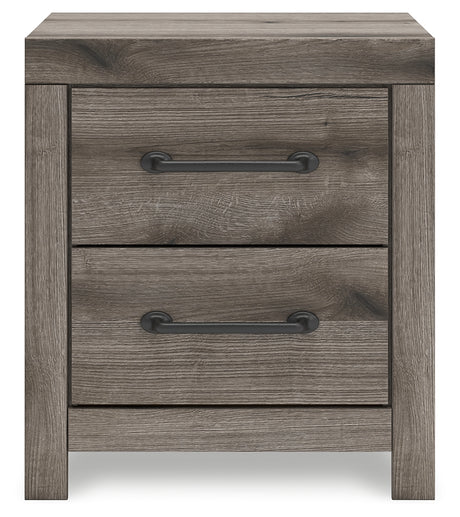 Graystorm Queen Panel Bed with Mirrored Dresser and Nightstand in Brown Gray from Ashley - Luna Furniture