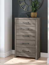 Graystorm Queen Panel Bed with Mirrored Dresser, Chest and 2 Nightstands in Brown Gray from Ashley - Luna Furniture