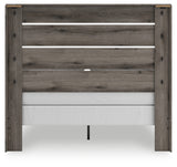 Graystorm Queen Panel Bed with Mirrored Dresser in Brown Gray from Ashley - Luna Furniture