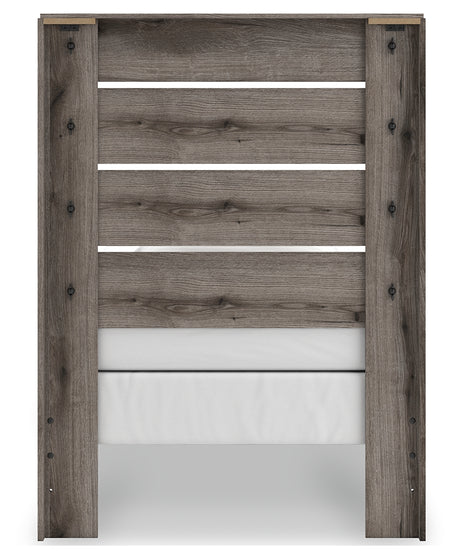 Graystorm Twin Panel Bed with Dresser in Brown Gray from Ashley - Luna Furniture