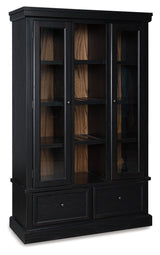 Greddinton Black/Brown Curio from Ashley - Luna Furniture