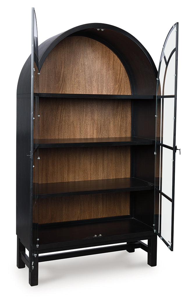 Greddinton Black/Brown Display Cabinet from Ashley - Luna Furniture
