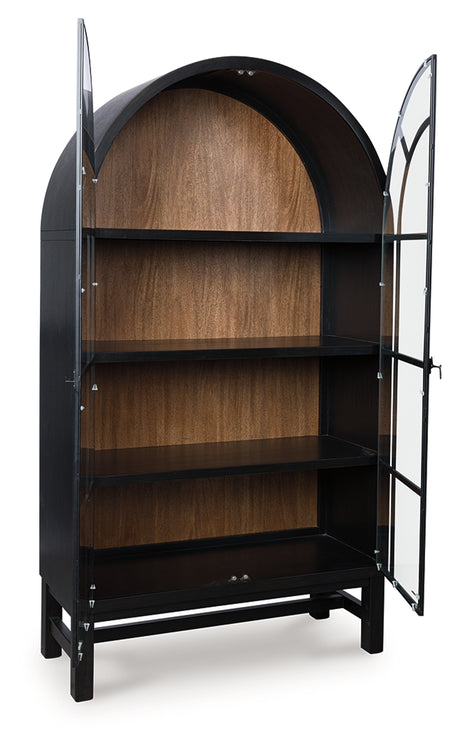 Greddinton Black/Brown Display Cabinet from Ashley - Luna Furniture